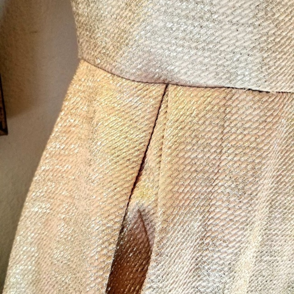 Sexy GOLD GLITZY Mini Skater DRESS ~ Soprano spree - Picture 6 of 8